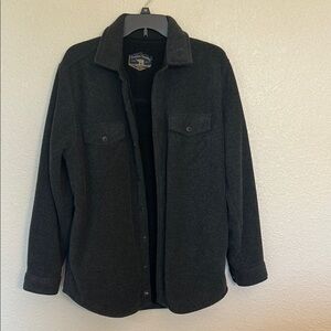 Black Lightweight Shirt Jacket with Relaxed Fit